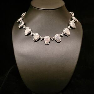 Estate Faceted Metalic Rhinestone Necklace